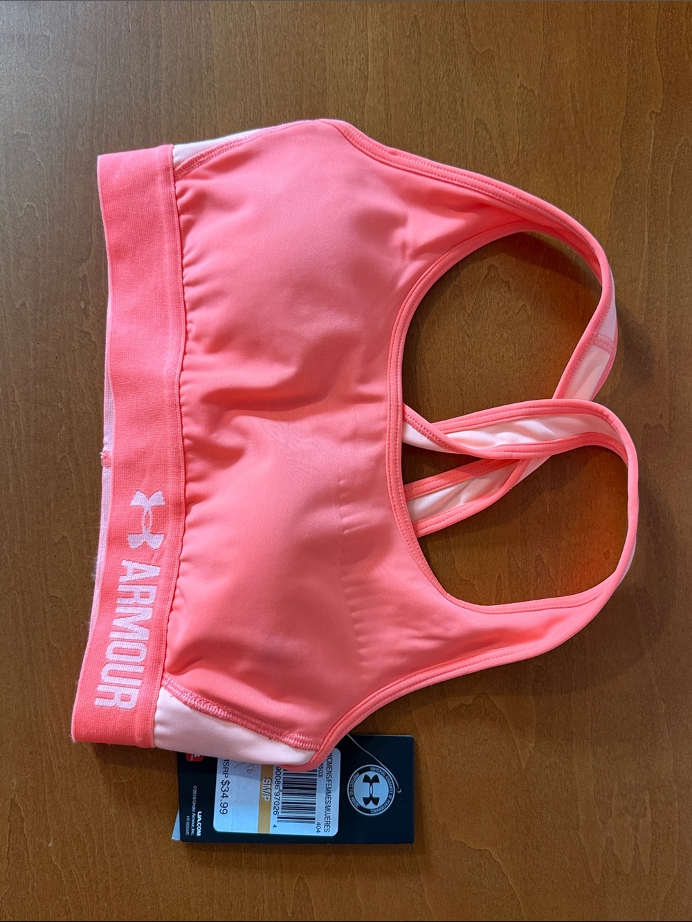Under Armour Orange Cross-Back Sports Bra